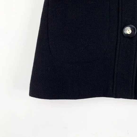 FW0246 MiuMiu Black wool single-breasted knitted skirt 40 M size